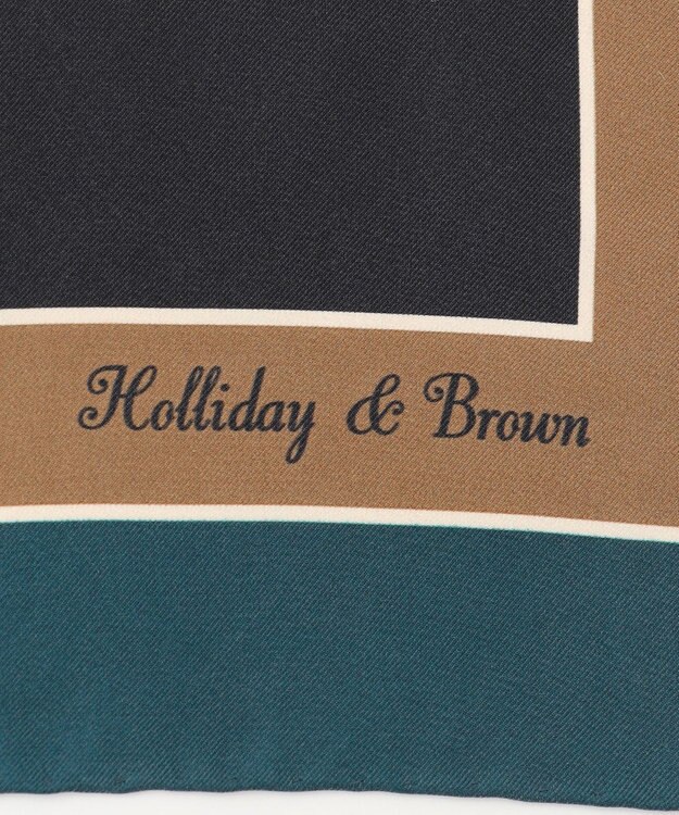 JOSEPH ABBOUD 【65㎝×65㎝】スクエアグラフィックプリント チーフ ダルブルー系6