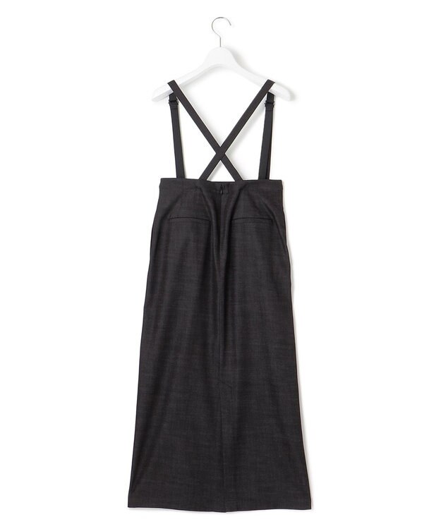 23区 デニムライクシャンブレー Iライン スカート ブラック系