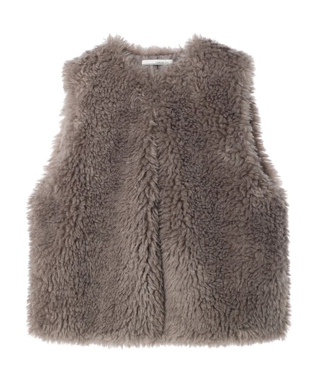 Green Parks ・ＥＬＥＮＣＡＲＥ　ＤＵＥ　シープファーベスト Gray Beige