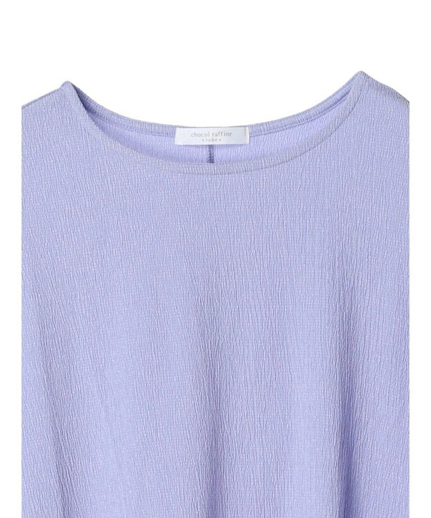 Green Parks 裾タック表面カットプルオーバー Purple