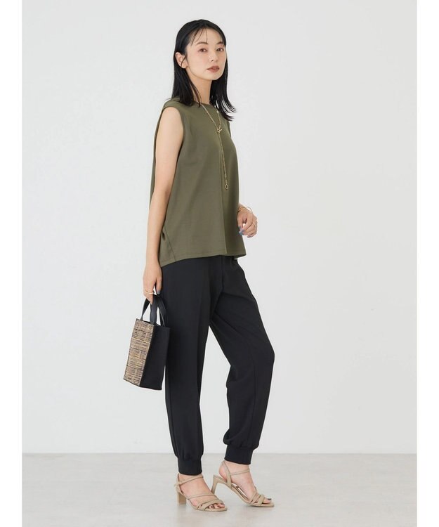 AMERICAN HOLIC 接触冷感ショルダータックノースリーブプルオーバー Khaki