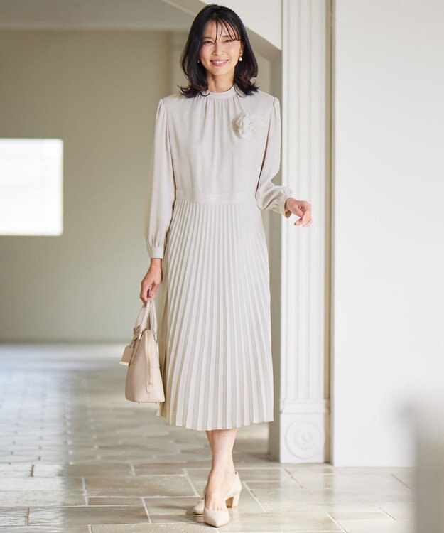 23区 シルク コサージュ アイボリー系