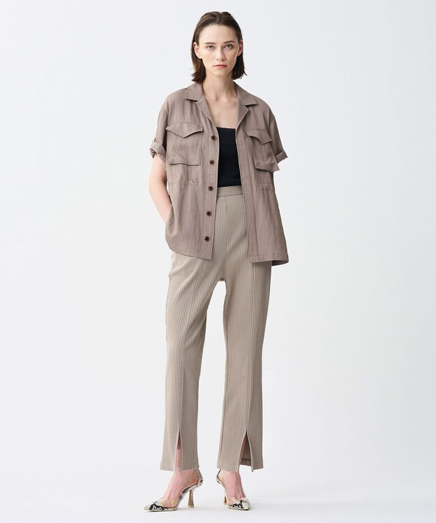 uncrave ドレープツイル ミリタリー ジャケット トープ（佐藤晴美さん着用）