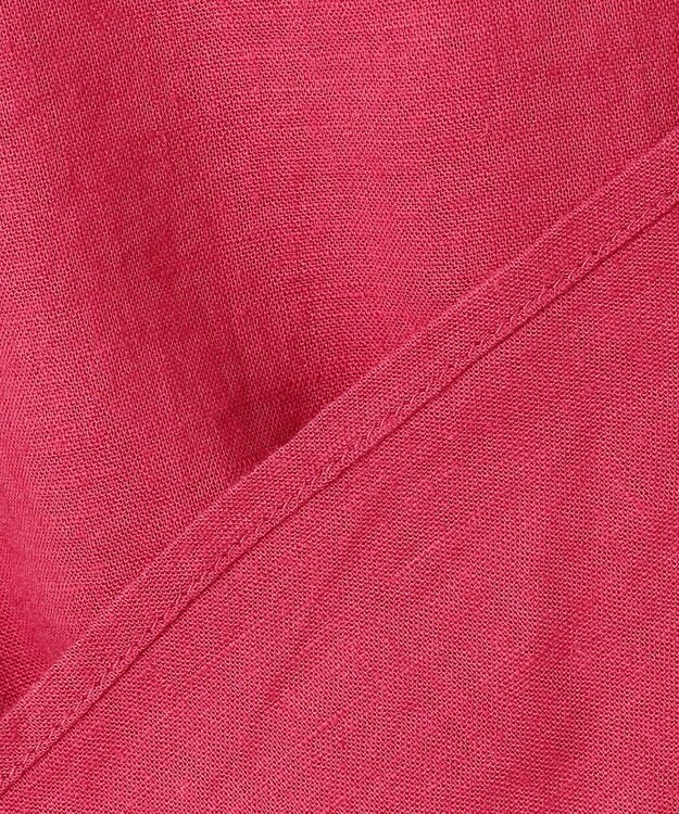 ANY 【手洗い可】ヨーロピアンリネンツイストスリーブブラウス レッド