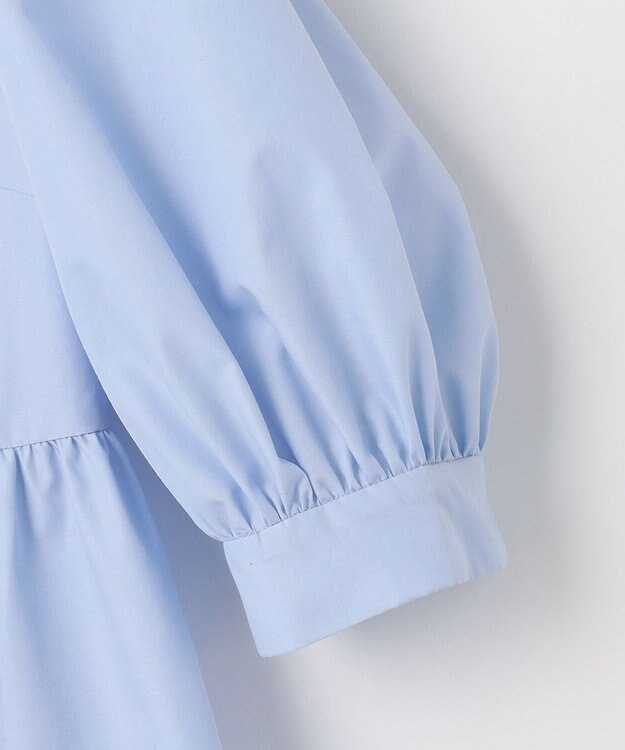 Feroux 【新色追加・ONWARD CROSSET MAG掲載】バックリボンパフスリーブ ブラウス スカイブルー系