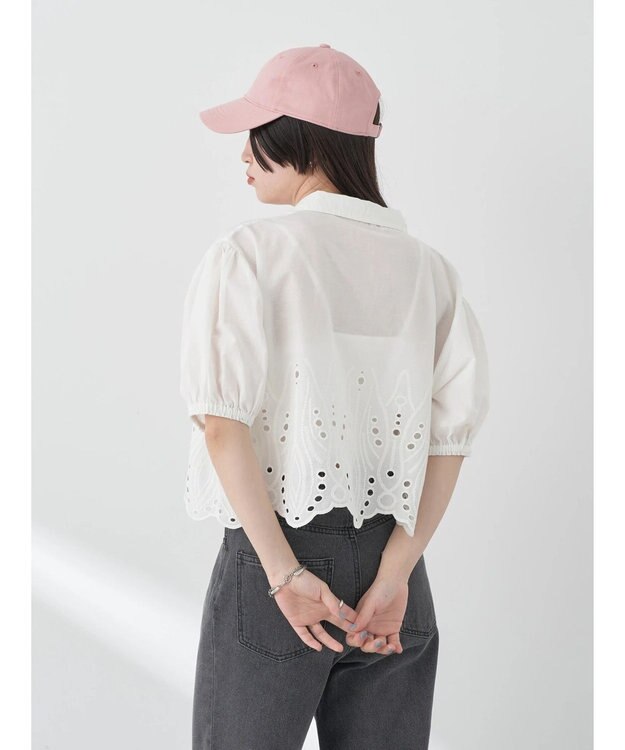 earth music&ecology エンブロイダリープルオーバー Off White