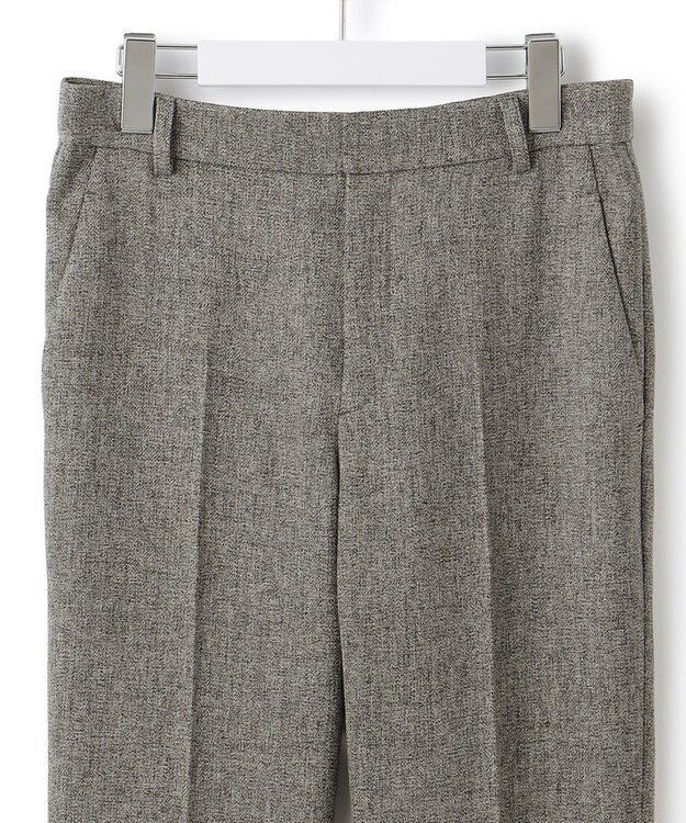 23区 L 【洗える/セットアップ対応】ウールライクカルゼ テーパード パンツ グレー系