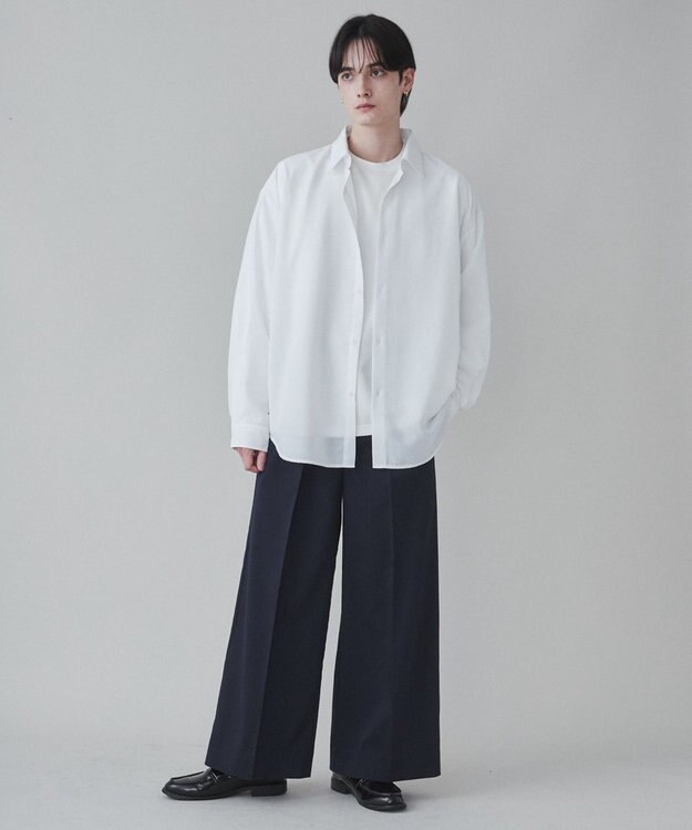 WEGO 【ユニセックス着用ITEM】ワイドストレートスラックス ネイビー