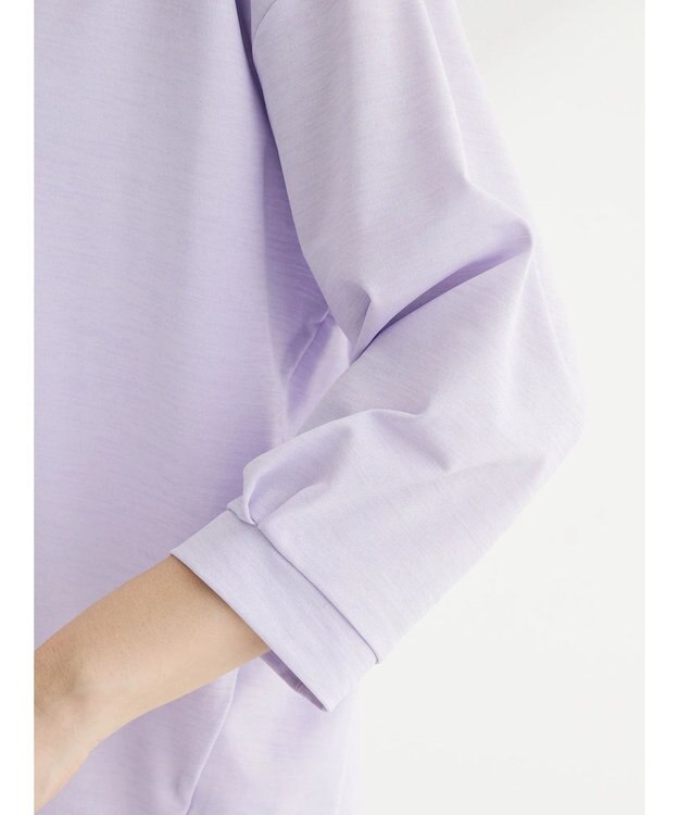 Green Parks バー付き７分袖ブラウソー Purple