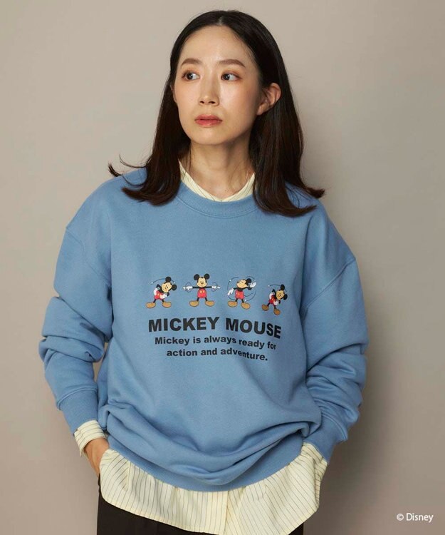 OP／FILA 【ocean pacific】ミッキー/裏毛クルースウェット【Disney/ディズニー】 ブルー