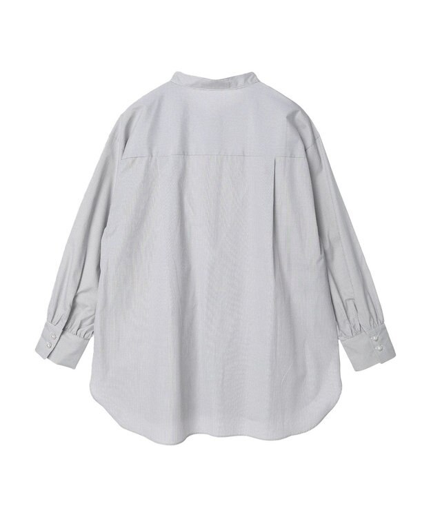 Green Parks パール釦ストライプシャツ Stripe Black