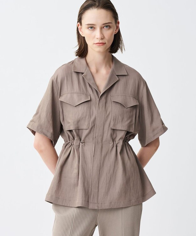 uncrave ドレープツイル ミリタリー ジャケット トープ（佐藤晴美さん着用）