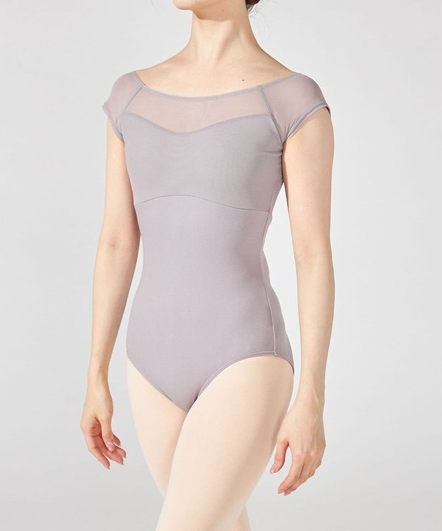 Chacott フレンチスリーブレオタード グレージュ