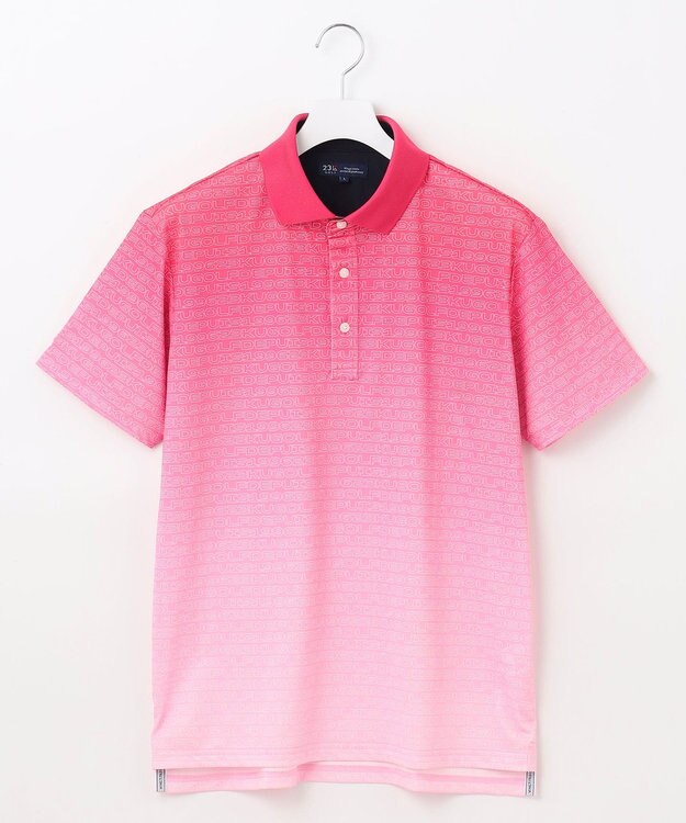 23区GOLF 【MEN】【UVケア/吸水速乾】グラデーションロゴ 半袖ポロシャツ ピンク系5
