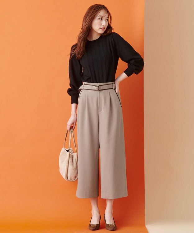 ANY SIS 【洗える】ミニケーブルカラー ニット ブラック