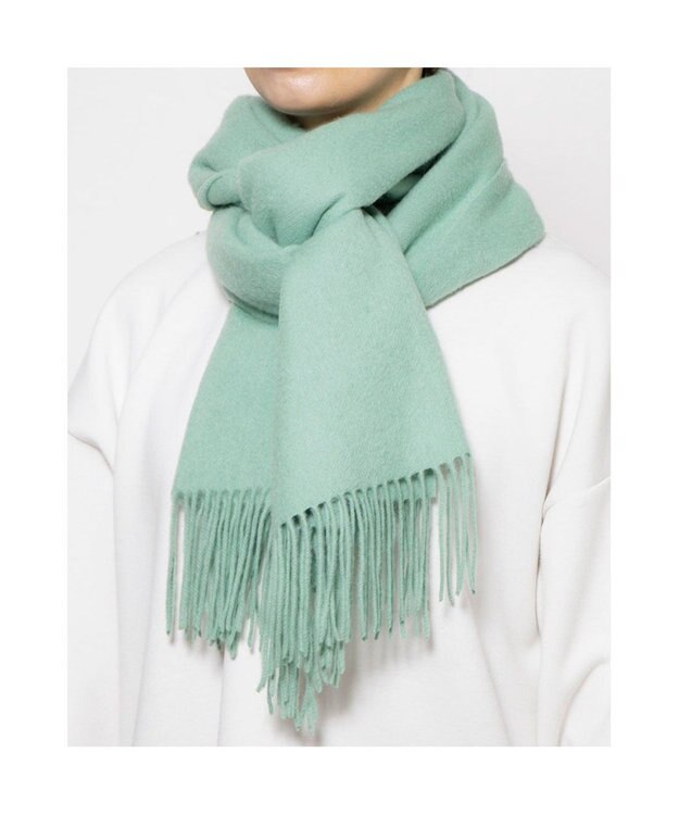 UNBILLION カシュネ cache nez / ウール無地ストール グリーン