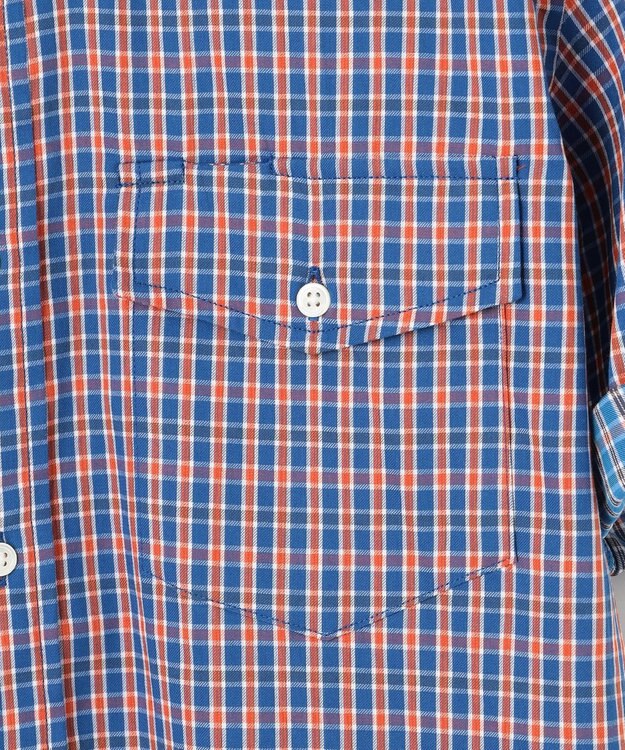 J.PRESS MEN オーガニックコットンダブルチューブマルチチェック シャツ ブルー系3
