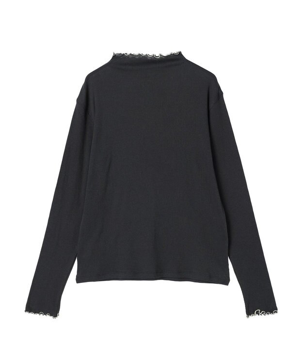 AMERICAN HOLIC バイカラーシアータートルプルオーバー Charcoal Gray