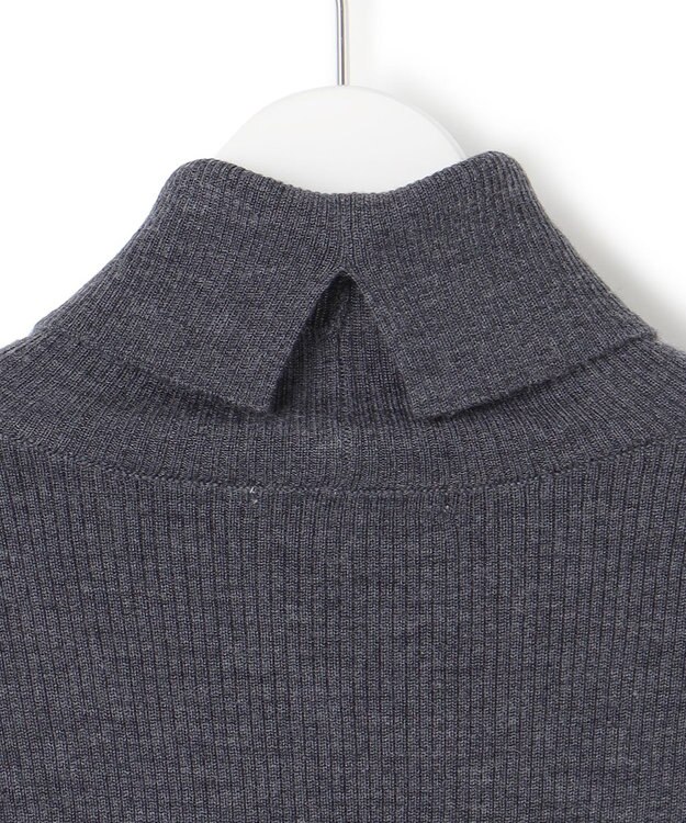 23区 【洗える】ウーステッドウール タートルネック ニット グレー系