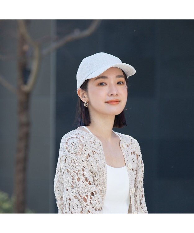 林八百吉商店 un chapeau  シャーリングキャップ アイボリー