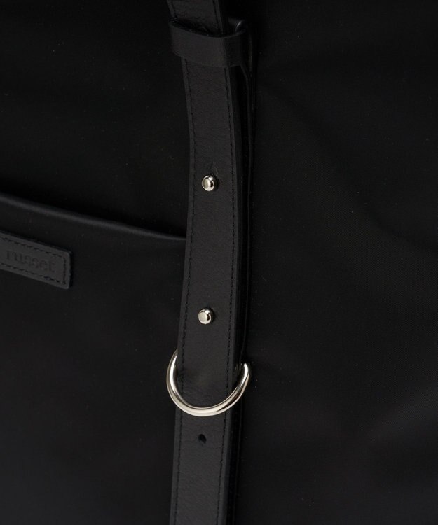 russet アシンメトリーハンドルトートバッグ(SF-237) Black