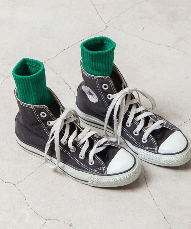 WEGO 底パイルカラーリブソックス ダークグリーン