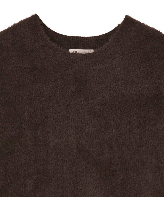 CRAFT STANDARD BOUTIQUE ファーライクニットチュニック Brown