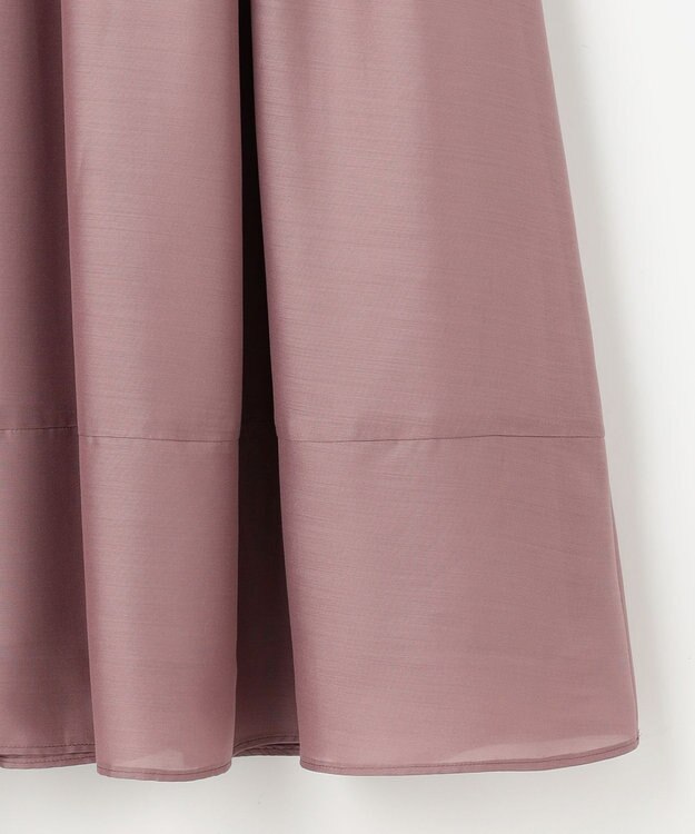 ANY SIS 【洗える】シアーチンツタック スカート モカピンク