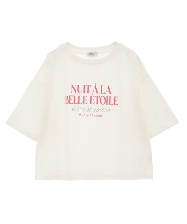 earth music&ecology 【接触冷感/洗濯機可】ＮＵＩＴＡ　ＬＡ　ＢＥＬＬＥ　ＥＴＯＩＬＥショートＴ Off White