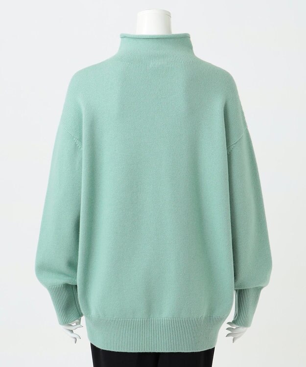 23区 【R(アール)】カシミヤブレンド ロールネックニット ライトグリーン系