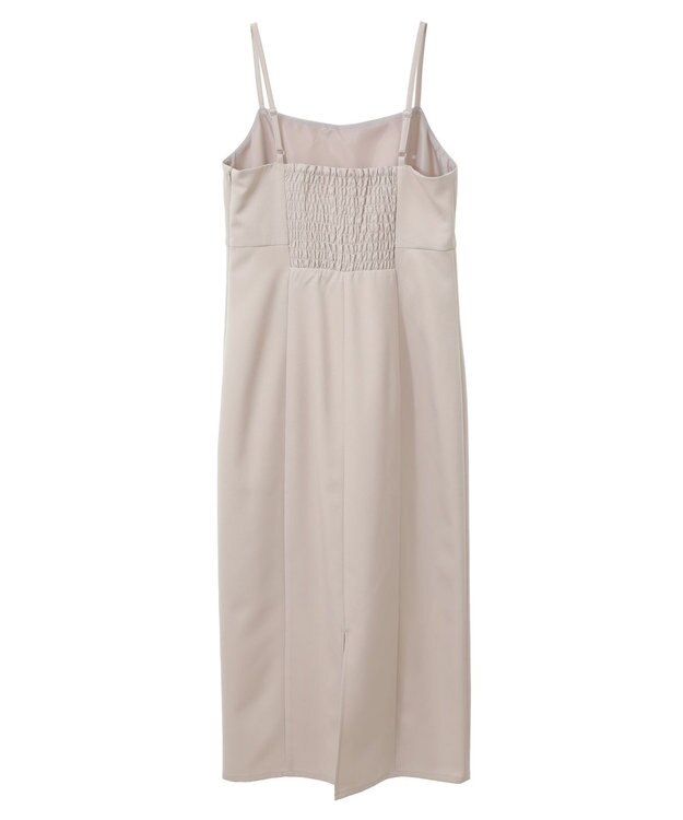 earth music&ecology SET2点フリルボレロ＋ナローワンピース ライトベージュ