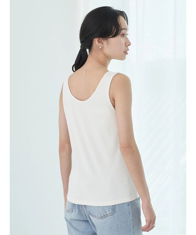 earth music&ecology ＳＥＴ２点メッシュカーディガン＋インナー Ivory