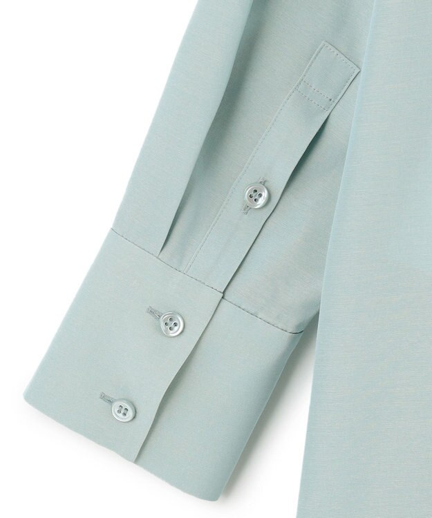 ICB 【WEB限定】 アセテートレーヨン ロングシャツ サックスブルー系
