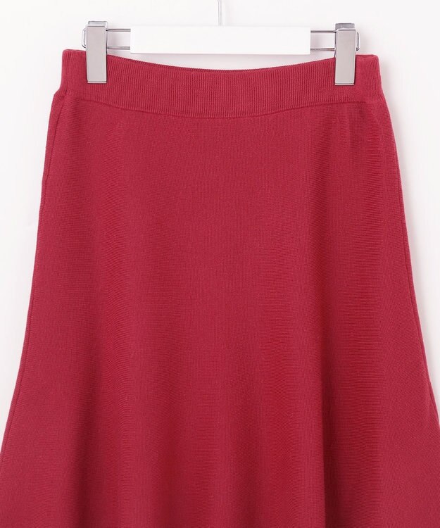 自由区 【セットアップ対応・洗える】ウールミラノフレア スカート レッド系