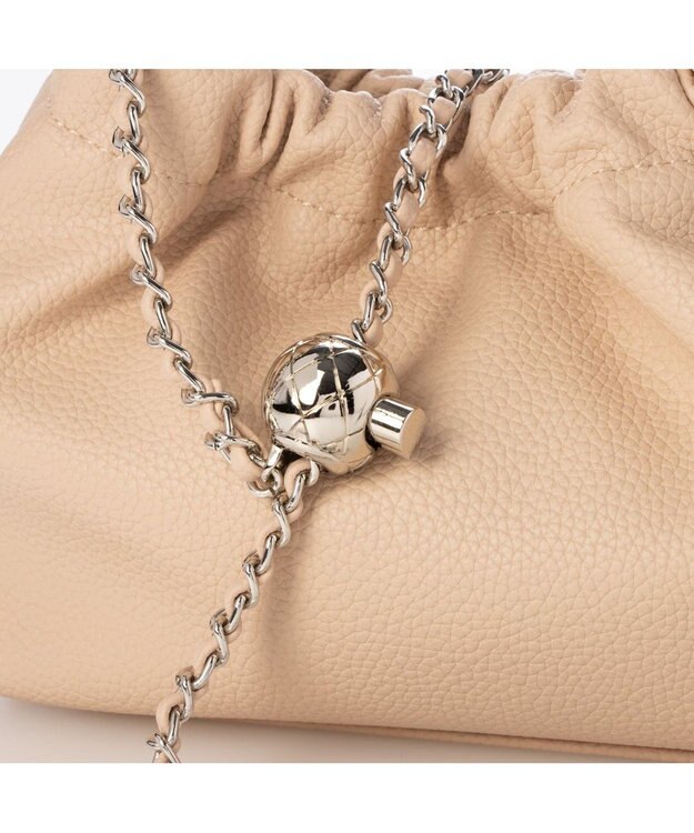 UNBILLION カシュカシュ cachecache / 口元ギャザーチェーンショルダー ライトピンク