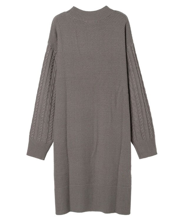 Green Parks ケーブルニットミニワンピース Gray