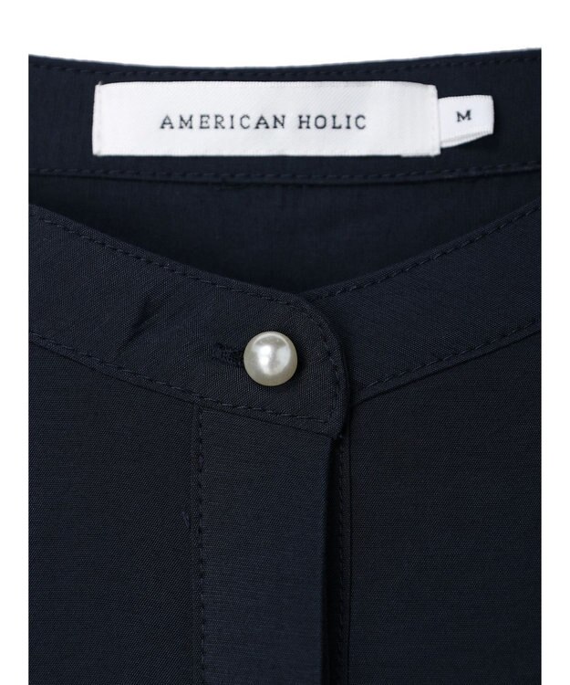 AMERICAN HOLIC フロントフリルブラウス Navy