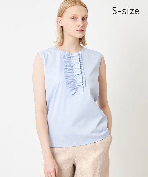 BEIGE， 【S-size】GERBERA / フリルトップス Sax