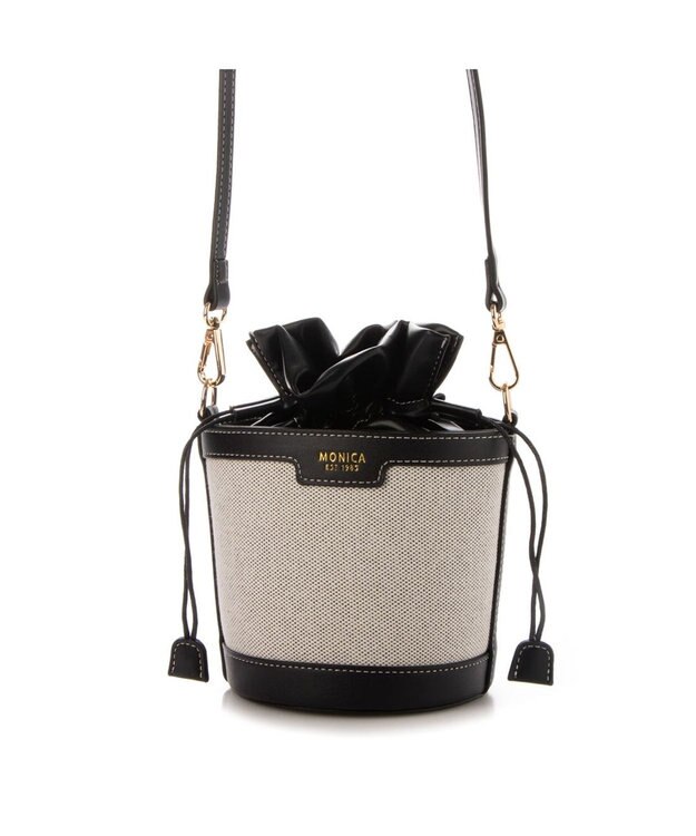 LA BAGAGERIE 【MONICA】パールバケットバッグ ブラック