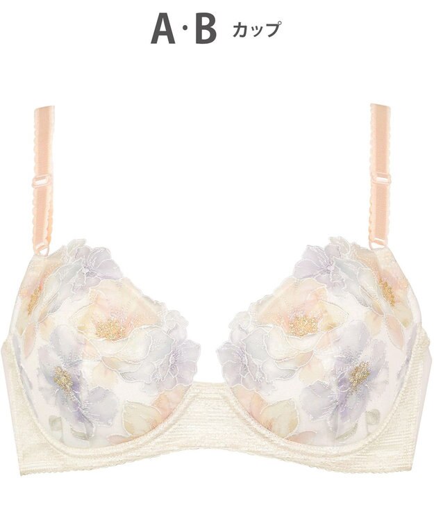 Wing ブラジャー バストとカップのすきまにフィット 自然にボリュームメイク ソフトなつけごこち 【スキマフィットブラ】 Aカップあり 小さいサイズ ブラ KB2364 ウイング／ワコール クリーム