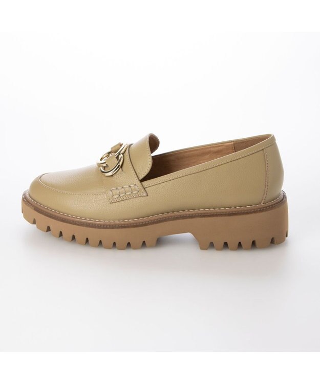 ing <ing>リングビット厚底ローファー ベージュ