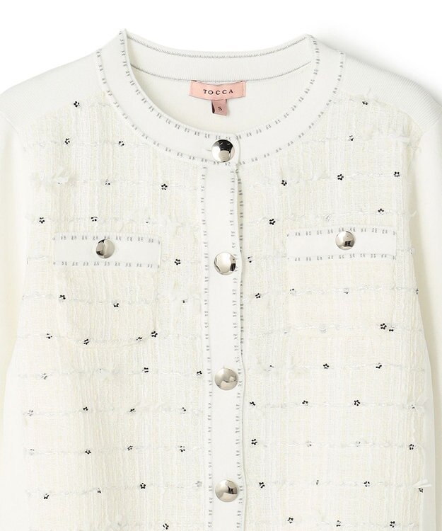 TOCCA 【八木アリサさん着用】FLOWER HIDE AND SEEK ニットジャケット アイボリー系