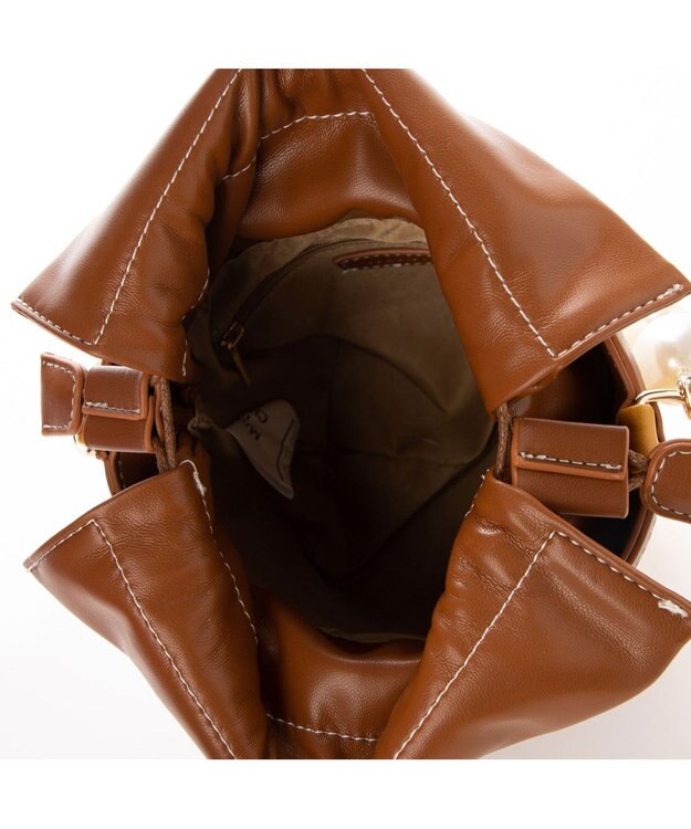 LA BAGAGERIE 【MONICA】パールバケットバッグ イエロー