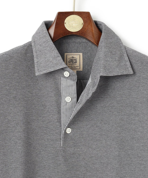 J.PRESS MEN 【ビジネス対応 / 吸水速乾】カノコインレイ ポロシャツ ライトグレー系