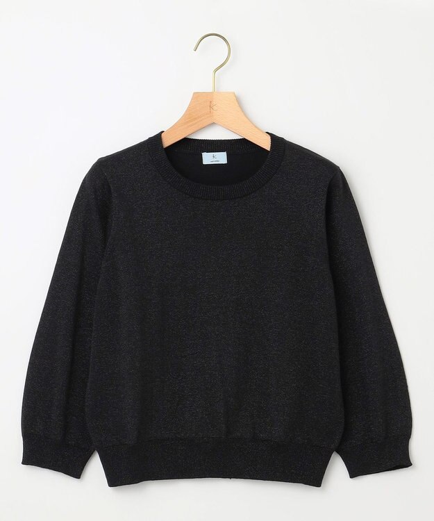 組曲 【WEB限定・2SET】ラメ入りアンサンブルニット ブラック系