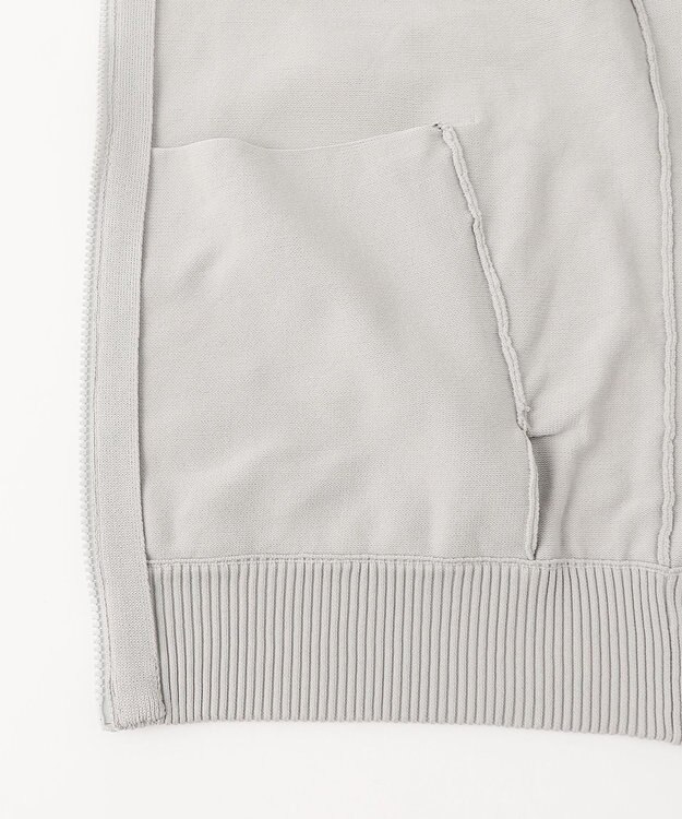 23区GOLF 【MEN】【ウォッシャブル】ジップアップ ニットベスト ライトグレー系