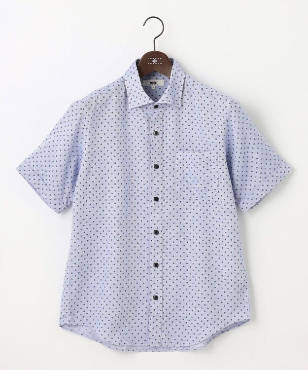 JOSEPH ABBOUD 【ビジネスシーンに最適・サステイナブル】ソアロンシャンブレープリント シャツ ブルー系5