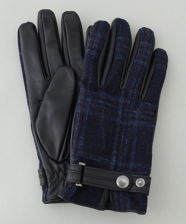 GOTAIRIKU 【スマホ対応】CANONICO×シープレザーコンビグローブ ネイビー系4