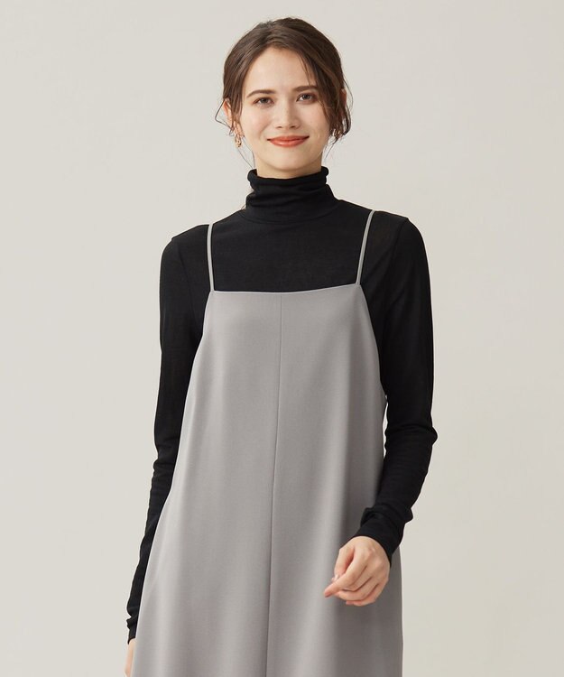 自由区 L 【洗える】シアーツイストガーゼ カットソー ブラック