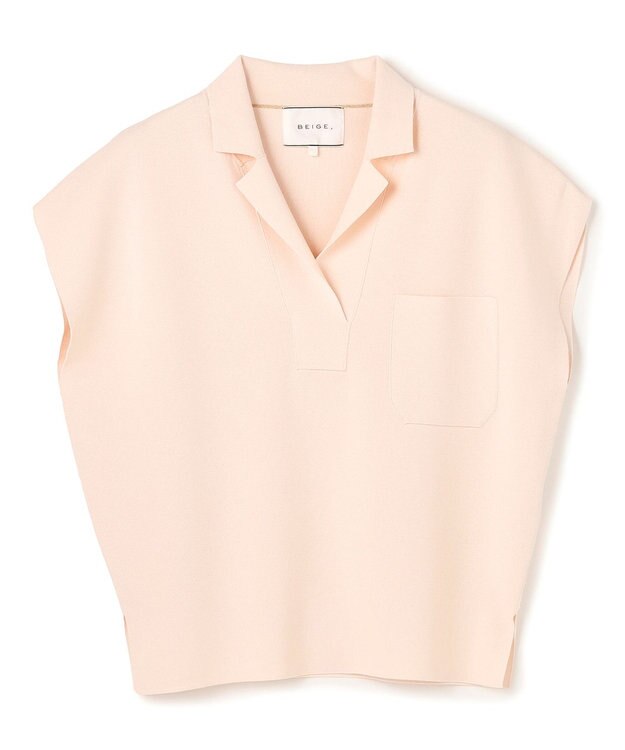 BEIGE， NADIA / ストレッチ スキッパーニット Pink